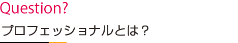 プロフェッショナルとは？